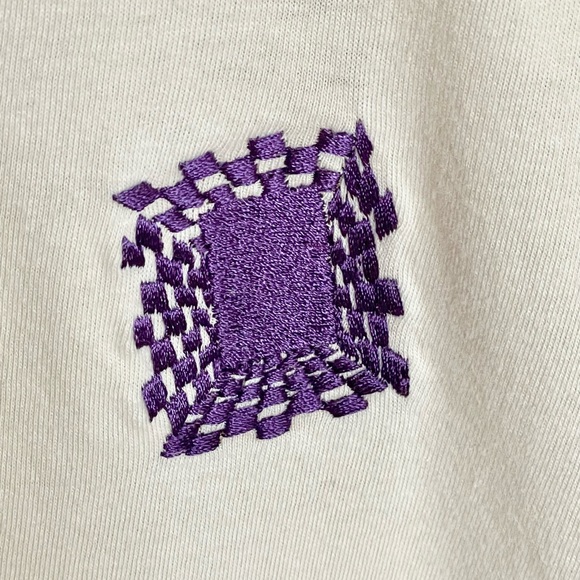 PRMTVO Clothing Embroidered Cosmic Patch Cream T Shirt Adult size Medium - Picture 3 of 8